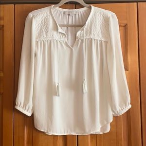 LOFT quilted yoke blouse